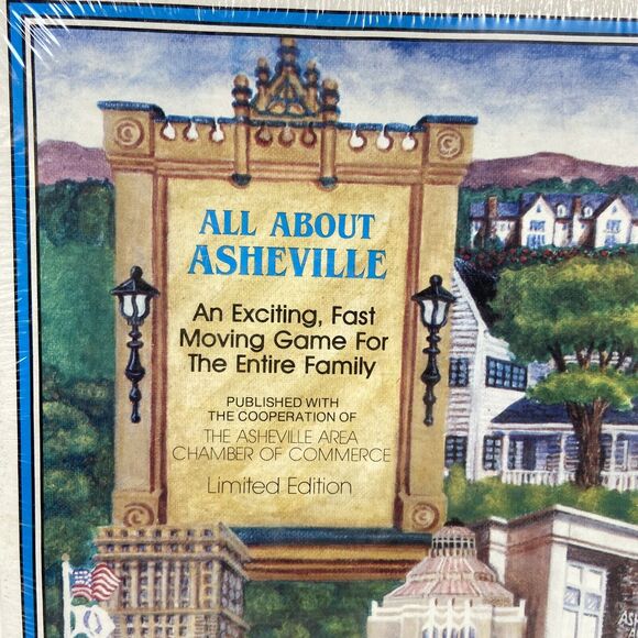 Vintage 1981 All About Asheville NC Board Game New Sealed Limited Edition - Picture 2 of 5